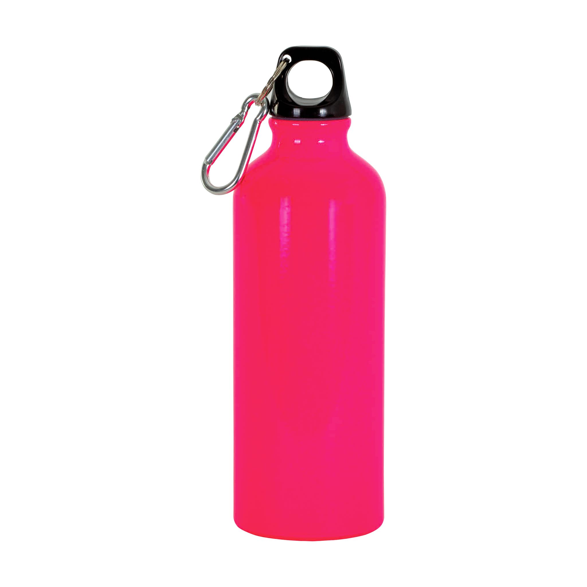 Borraccia in alluminio (500ml), con tappo in plastica e moschettone Borraccia in alluminio (500ml), con tappo in plastica e moschettone